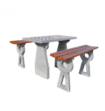 Concrete chess table set 522