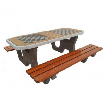 Concrete table and bench...