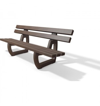 Recycled plastic bench TIVOLI